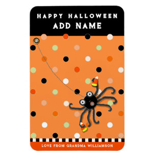 Personalised Kid's Halloween Card Magnet