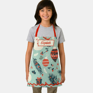Personalised Kids Holiday Baking  Apron