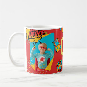 "Personalised Kids Mug – Superhero Name Design"