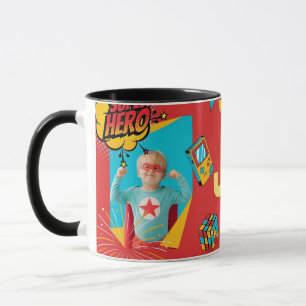 "Personalised Kids Mug – Superhero Name Design"