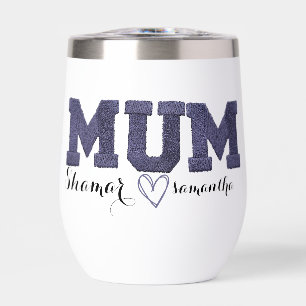 personalised kids name embroidered mother's day