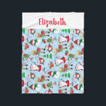 Personalised Kids Name Santa Christmas Fleece Blanket<br><div class="desc">Kids will love snuggling up with this personalised fleece christmas blanket this holiday season.  This personalised blanket will also make a great gift for any kiddo on your christmas list.</div>