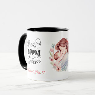 Personalised kids names best mum ever coffee mug