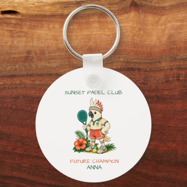 Personalised Kids Padel Backpack Keychain Custom  (Front)