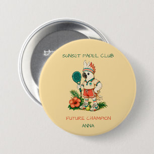 Personalised Kids Padel Backpack Pin Custom Name