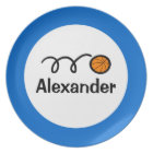 Personalised kids plate | Basketball for boys