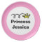 Personalised kids plate | Girl princess crown