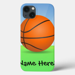 Personalised Kid's Sports Basketball Sunny Day iPhone 13 Case