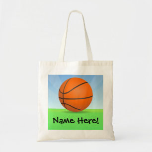 Personalised Kid's Sports Basketball Sunny Day Tote Bag