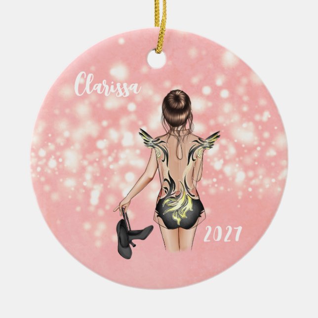 Personalised Kids Tap Dancer Christmas Ornament (Front)