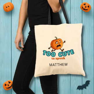Personalised Kids “Too Cute to Spook” Halloween Tote Bag