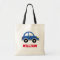 Personalised kid's tote bag with cute toy car logo
