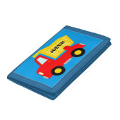 Personalised kids wallet with toy dump truck (Bottom)