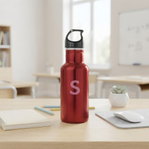 Personalised Kids Water Bottle, Custom Initial