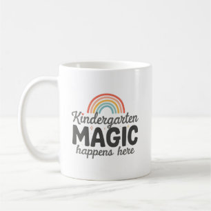 Personalised Kindergarten Magic Happens Here Coffee Mug