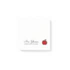 Personalised kindergarten school teacher red apple
