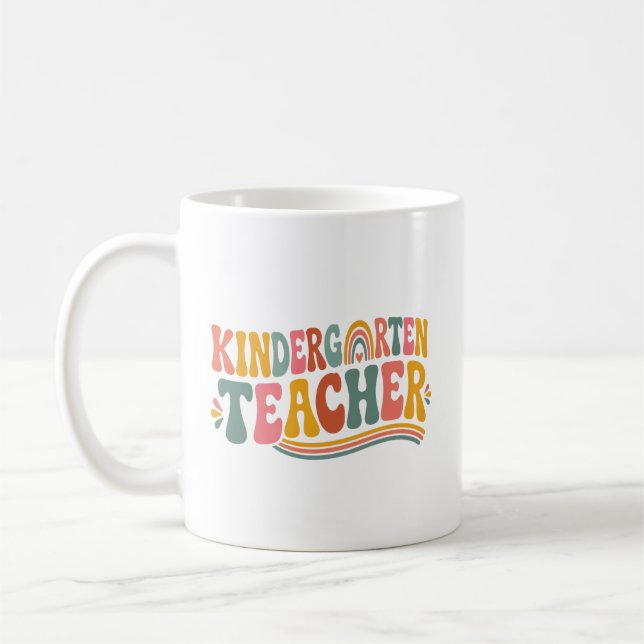 Personalised Kindergarten Teacher Gift Coffee Mug (Left)
