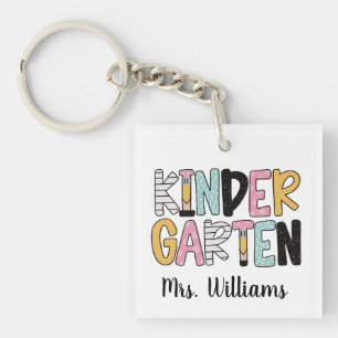 Personalised Kindergarten Teacher Shirt, Kindergar Key Ring
