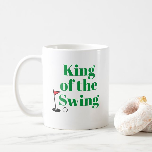Personalised "King of the Swing" Mug (With Donut)