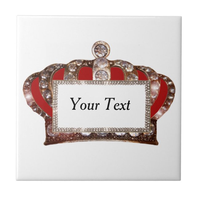 Personalised King’s Crown Ceramic Tile (Front)
