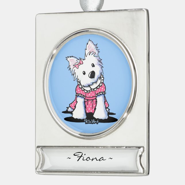 Personalised KiniArt Westie Ornament (Left)