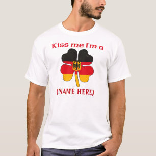 Personalised Kiss Me I'm German Tshirts