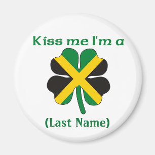 Personalised Kiss Me I'm Jamaican Magnet