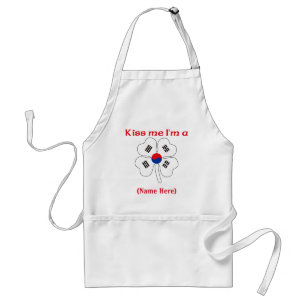 Personalised Kiss Me I'm Korean Apron