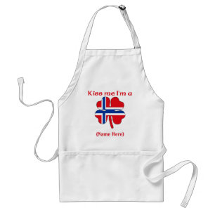 Personalised Kiss Me I'm Norwegian Apron