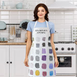 Personalised Kitchen Apron<br><div class="desc">Personalise this kitchen apron with your name.
It is decorated with an abstract watercolor pattern in muted shades.
Makes a perfect housewarming or hostess gift.
Original Watercolor © Michele Davies.</div>