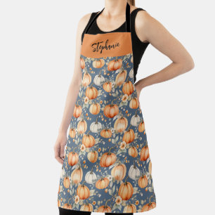 Personalised Kitchen Apron Pumpkins