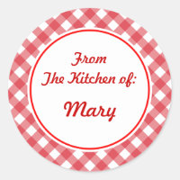 Personalised Kitchen Gift Tags Stickers