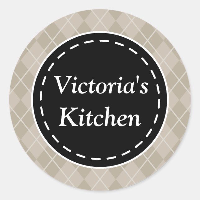 Personalised Kitchen Gift Tags Stickers (Front)