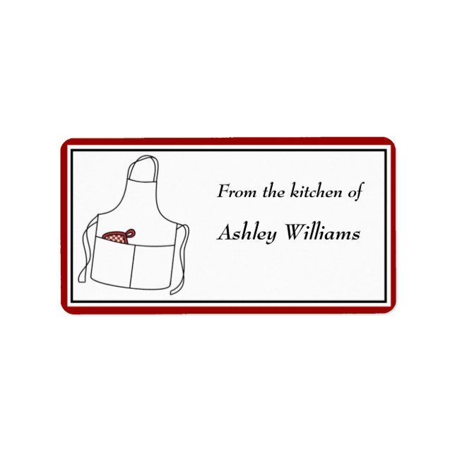 Personalised Kitchen Labels - medium size (Front)