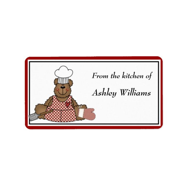 Personalised Kitchen Labels - medium size (Front)
