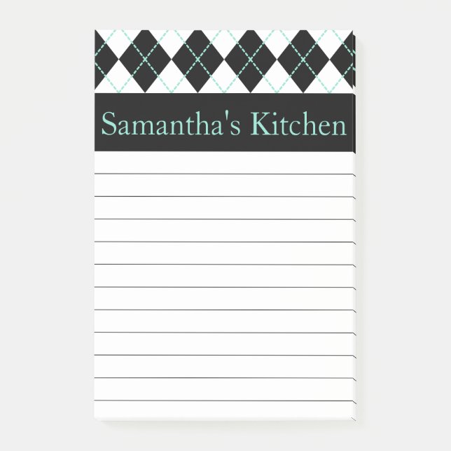 Personalised Kitchen Post It Notes Gift (Front)
