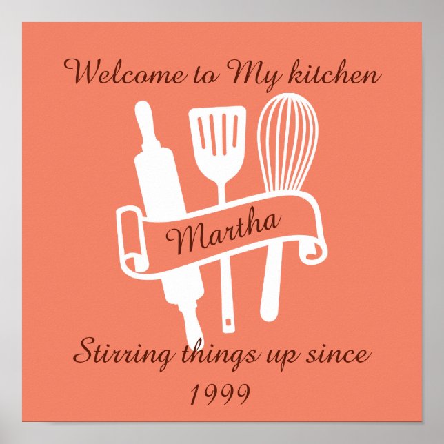Personalised kitchen   poster (Front)