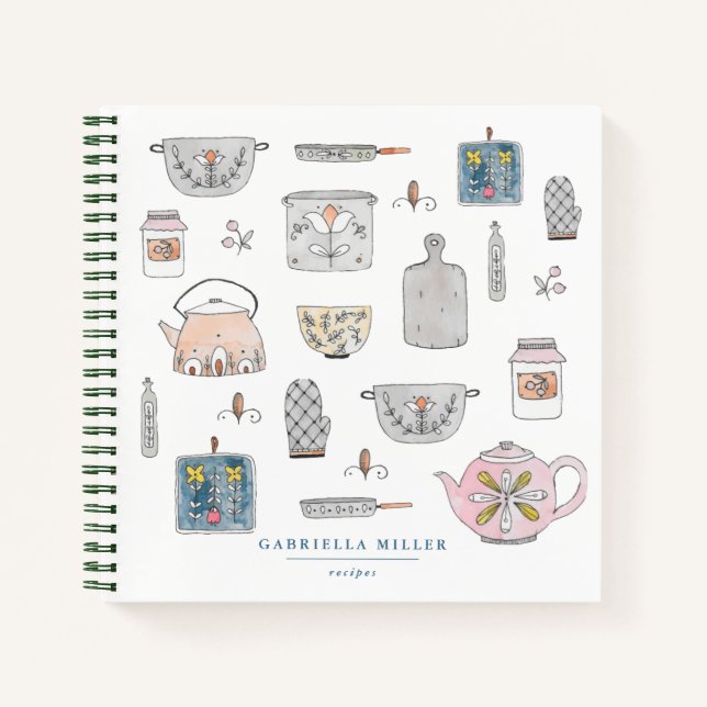 Personalised Kitchen Recipe Notebook (Front)