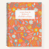 Personalised Kitchen Recipe Playful Flowers Floral