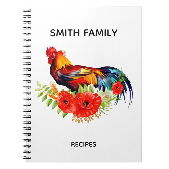 Personalised Kitchen recipes Notebook (Front)