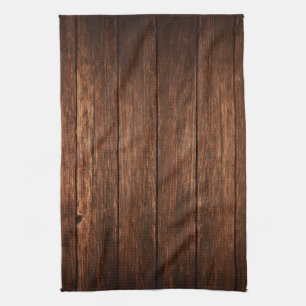 Personalised Kitchen Towel Barn Wood Country Rusti