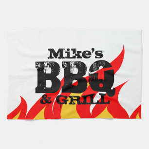 Personalised kitchen towel for BBQ party