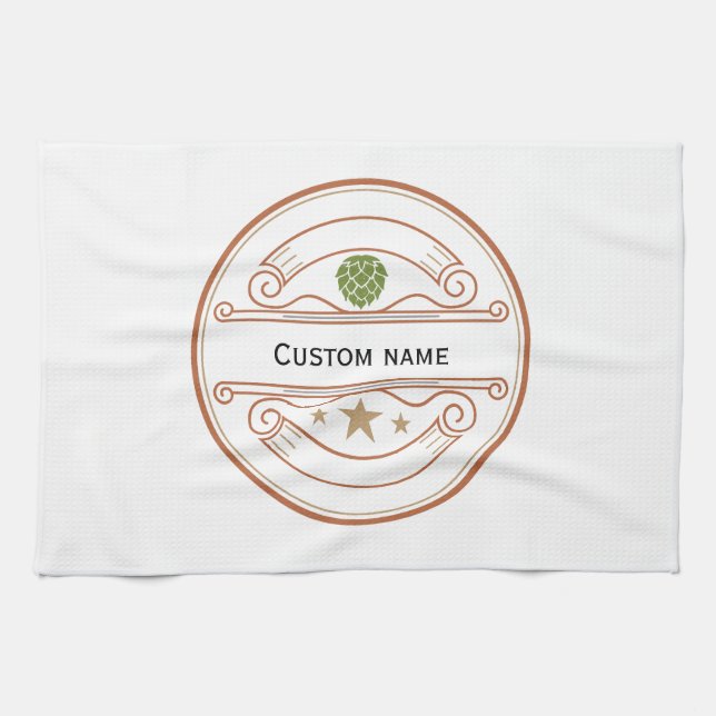 Personalised Kitchen Towels Custom Name (Horizontal)