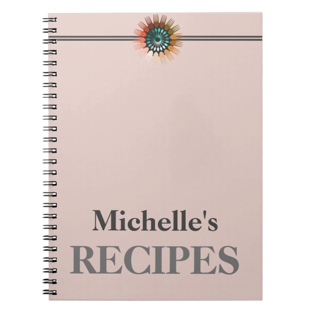 Personalised kitchen utensils recipe notebook (Front)