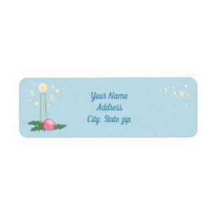Personalised Kitschy Christmas Return Address LBL Label