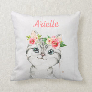 Personalised Kitten Pillow, Cat Cushion
