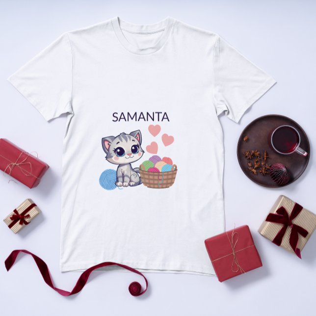  Personalised Kitten & Yarn Baby Bodysuit (Creator Uploaded)