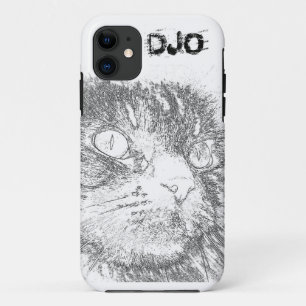 Personalised Kitty Face Outline iPhone 11 Case