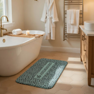 Personalised Knit Pattern  Bath Mat