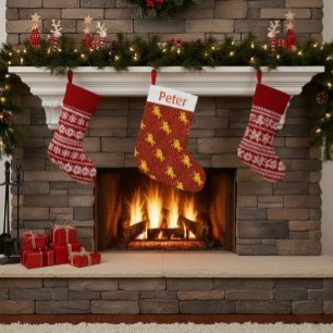 Personalised Knit Pattern Christmas Stocking 